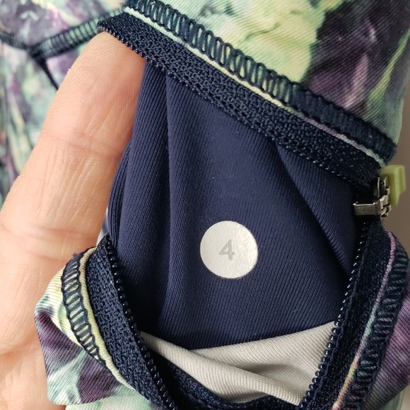 Lululemon Run Tight Legging 4 Topspeed Crop Iridescent Multi Workout Yoga - Picture 10 of 11